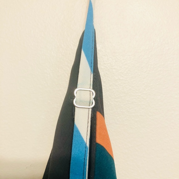 Loft Striped Skyline Wrap Dress Belted Waist SZ SP - Picture 7 of 10